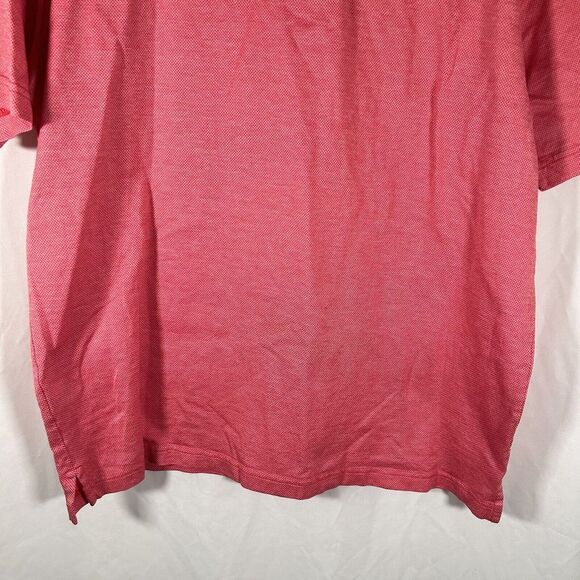 Jos. A Bank Shirt Men's XL Red Short Sleeve Polo 1/4 Button Collared - Picture 8 of 8